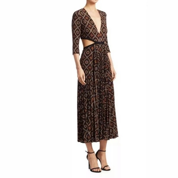 alc black pleated dress